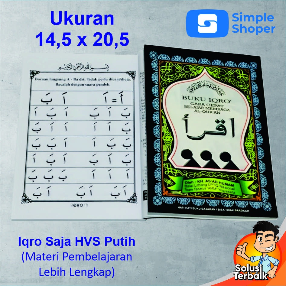 Buku Iqro - Buku Iqro & Juz Amma (HVS putih / HVS Warna) - Buku Iqro Edisi Milenial (Full Colour) - 