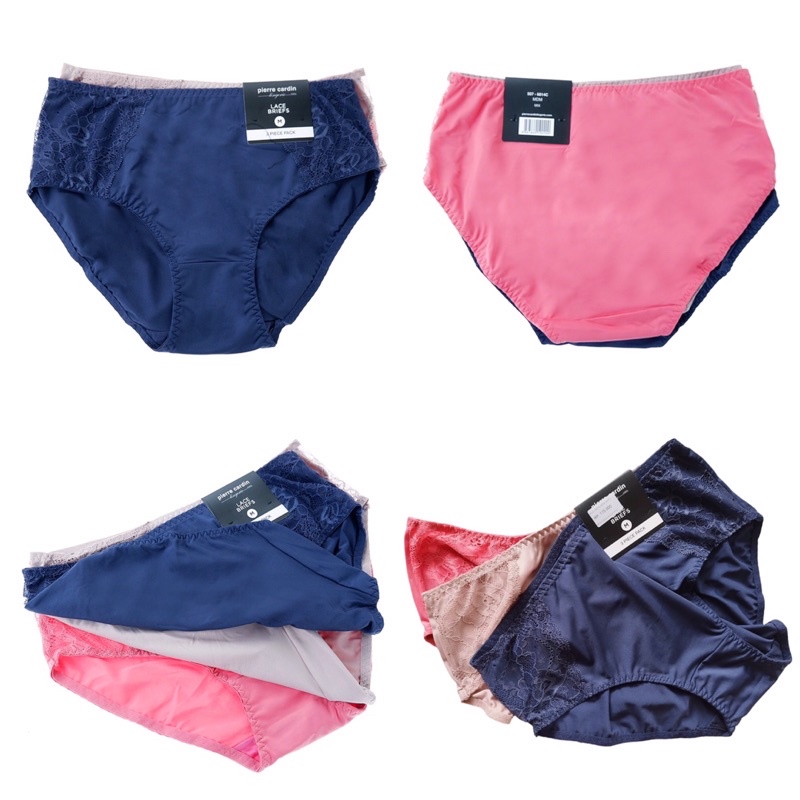 pierre cardin panty pack isi 3 lace briefs 507-6814C branded sale
