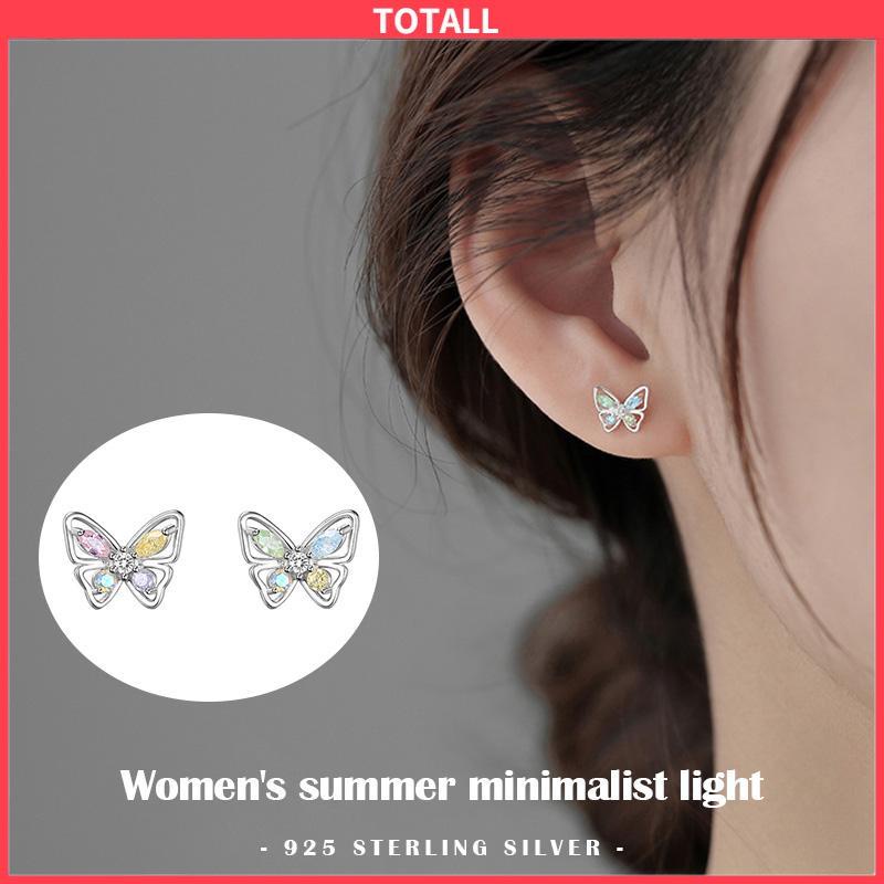 COD 925 Anting Kupu-kupu Perak Sterling  Anting Desain Niche Mewah Ringan Musim Panas Wanita  Sederhana-Totall