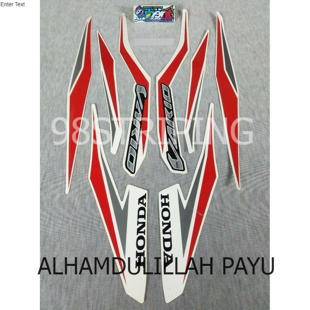 STRIPING LIS STANDAR ORI NEW HONDA VARIO 125 MERAH PUTIH TAHUN 2018 STIKER POLET