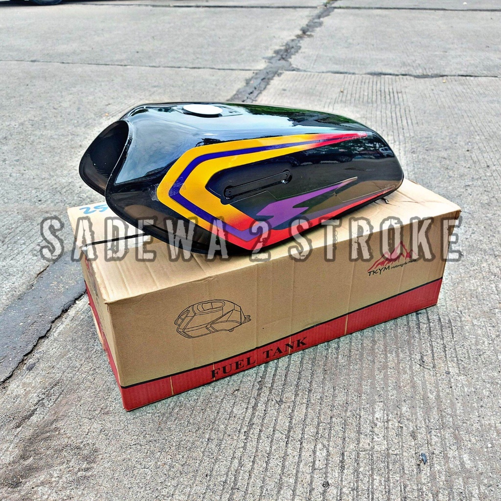 TENGKI RX SPESIAL RX S CKD SET SETRIPING LIS BODY KUNING