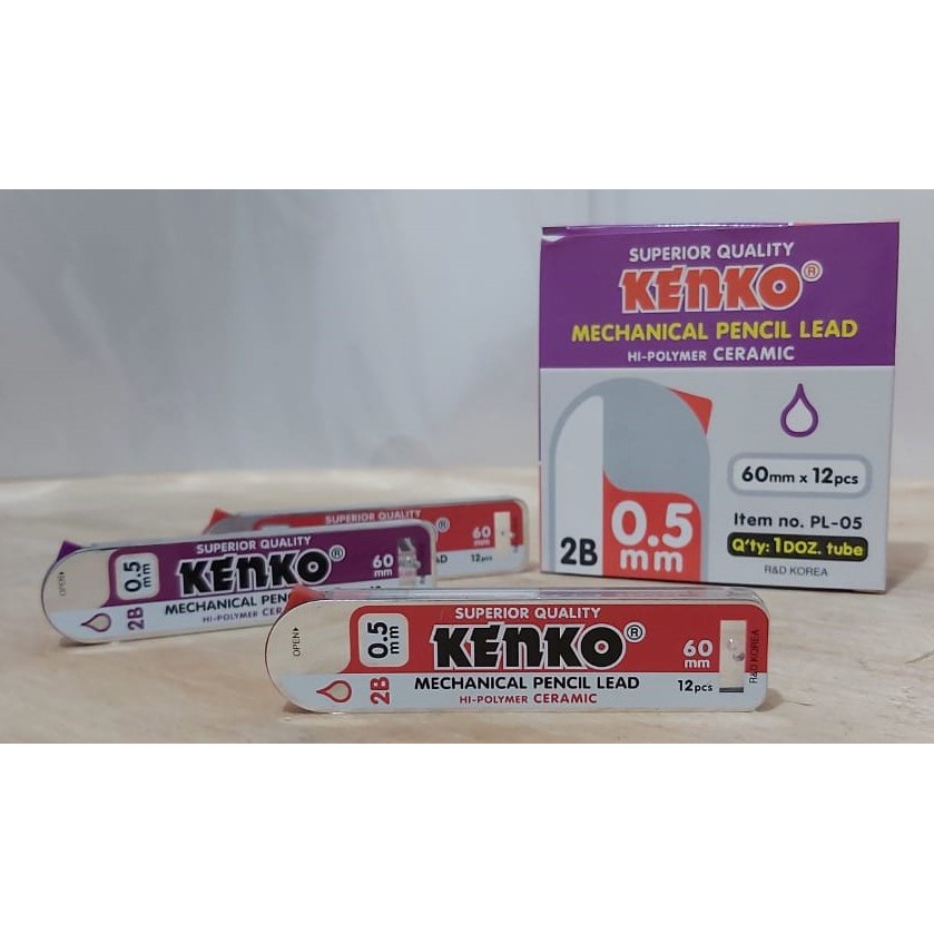 

KENKO PL-05 Isi Pensil Mekanik 2B 0.5 MECHANICAL PENCIL LEAD -[ Tube ]
