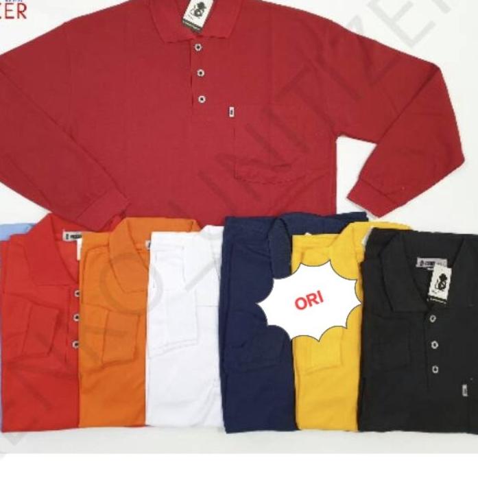 ➮➟✤ UNITIZER PLU kaos polo pria M L XL XXL saku shirt Krah lakos panjang kaos kerah kaos wangki polo