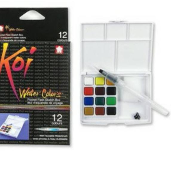

▲ Sakura Koi Watercolor Pocket field Sketchbox 12 ㅬ