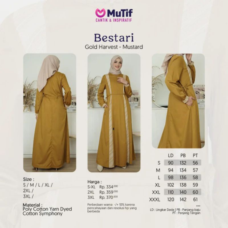 GAMIS MUTIF BESTARI HARVEST GOLD