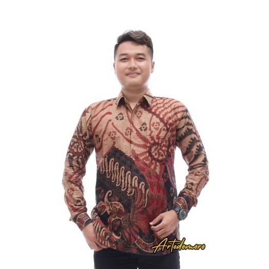 Artodomoro Eksklusif Kemeja Batik Pria Lengan Panjang Motif Seno Cendrawasih