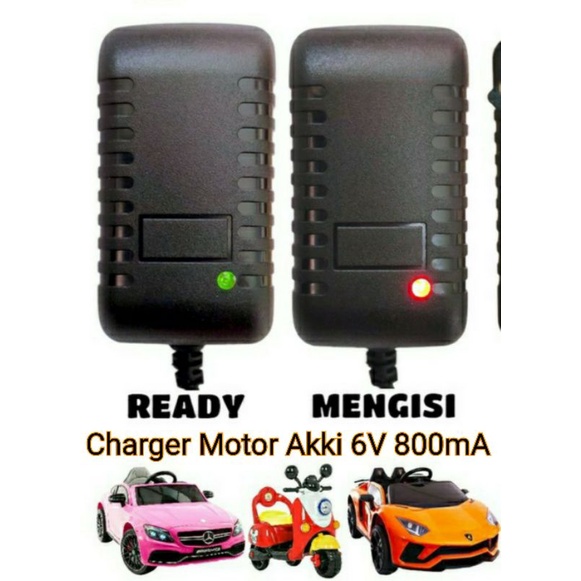 Grosir Casan Adaptor Aki motor mobil mainan accu 6v 800mA 6v 7Ah