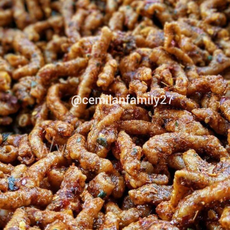 

Usus crispy pedas daun jeruk 100gr