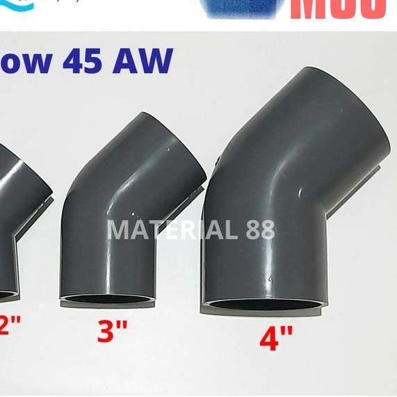 Keni 45 derajat 3 inch RUCIKA AW Elbow Knee Pipa PVC
