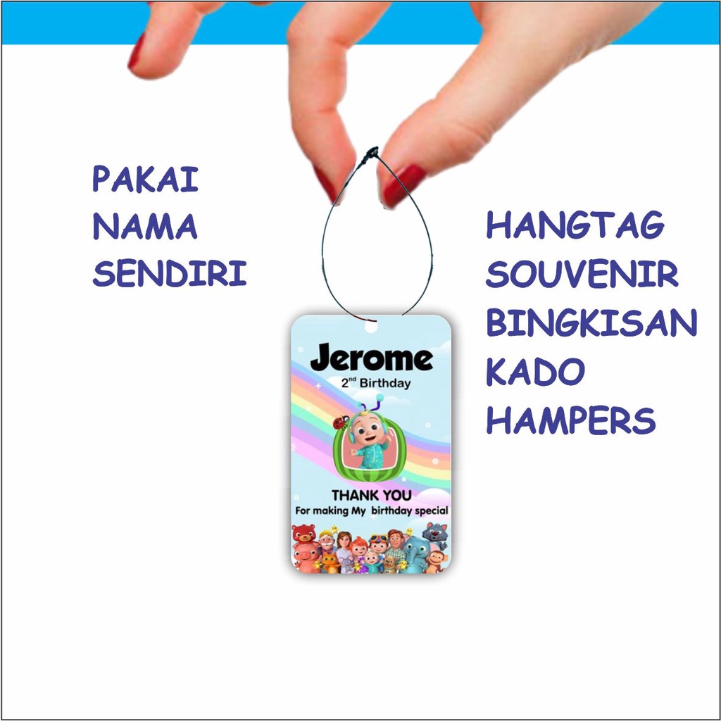 (25pcs) Kartu Ucapan terima kasih ulang tahun thankyou card hangtag birthday Anak Free Tali Fadhilso