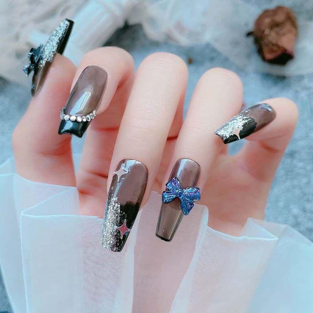 Needway Busur Dekorasi Kuku Korea 50 Pcs/set Pesona Kuku Ikatan Simpul Nail Art Perhiasan Manicure Aksesoris