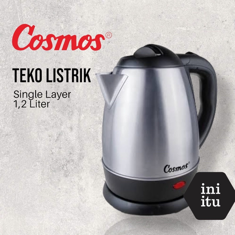 [ Cosmos ] Kettle / Ketel / Pemanas air elektrik / Teko Listrik CTL 618 CORDLESS Kapasitas 1.2 Liter!