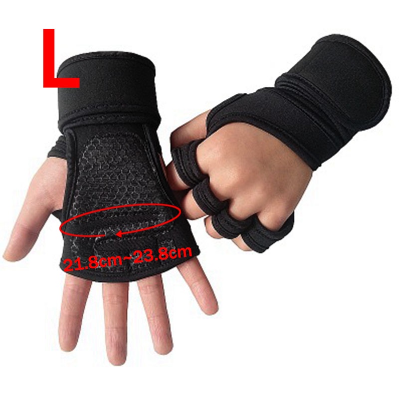 1pair Sarung Tangan Gym Fitness/ Sarung Tangan Angkat Beban/ Weightlifting Gloves