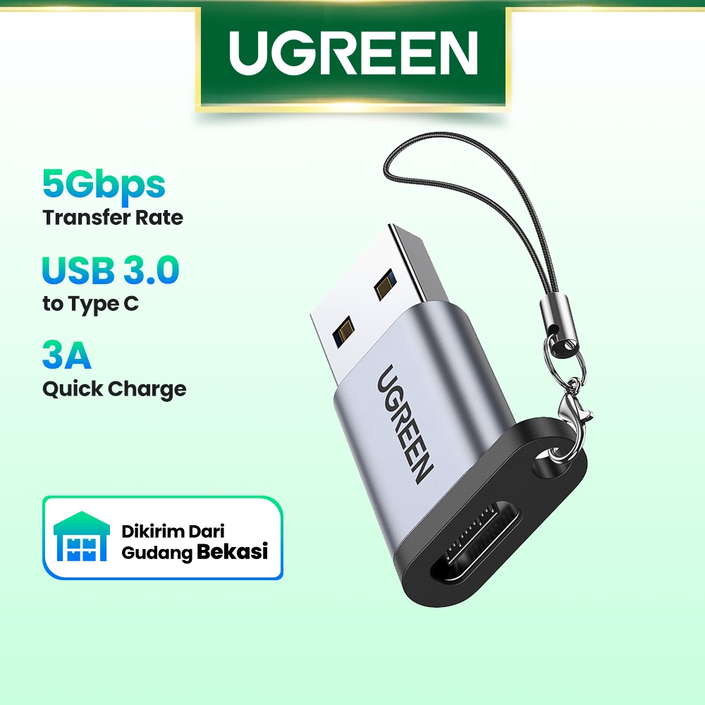 【Stok Produk di Indonesia】Ugreen Adapter USB 3.0 2.0 Male Ke USB 3.1 Tipe C Female Untuk Laptop / Samsung / Xiaomi 10