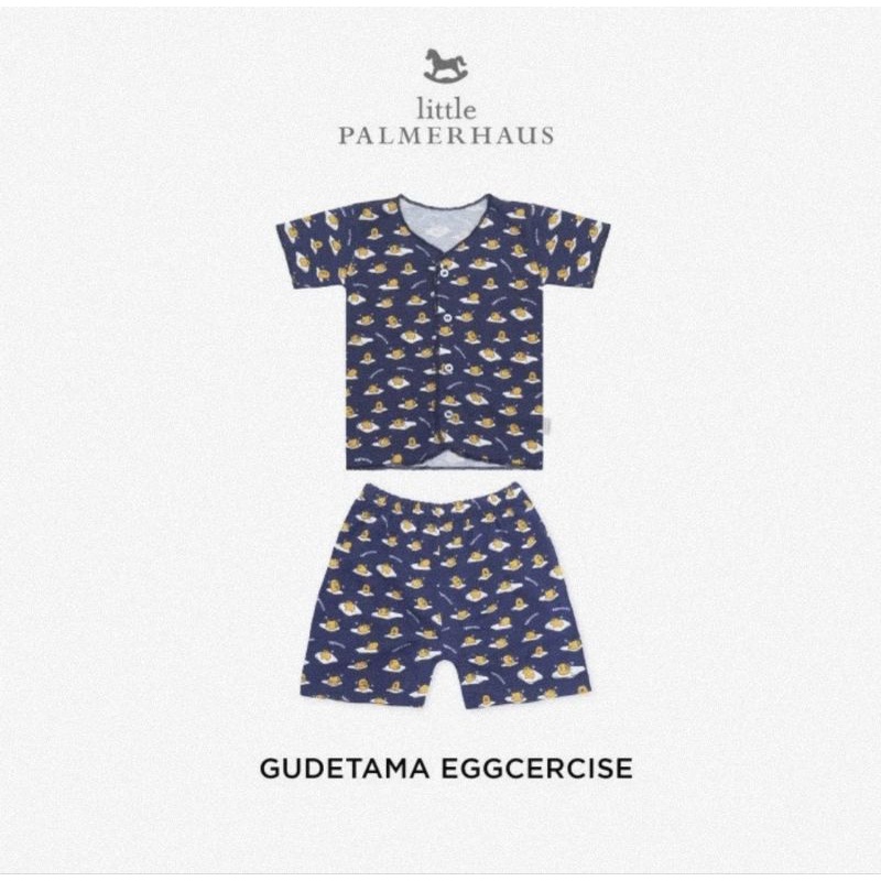 Little Palmerhaus Sanrio Gudetama Little Wear Short Sleeves - Setelan Bayi Lengan Pendek