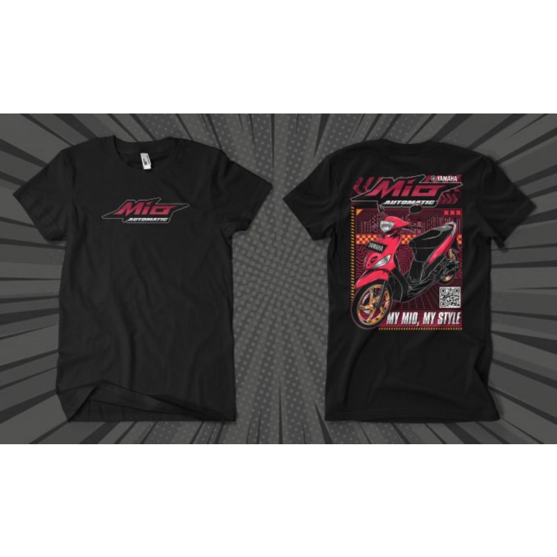 Kaos/Baju Yamaha mio Automatic // T-shrit yamaha mio // Bahan combed 24S Premium