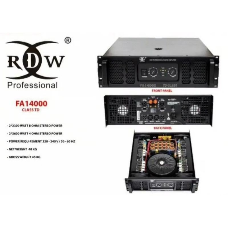 POWER AMPLIFIER RDW FA 14000 CLAS TD ORIGINAL RDW