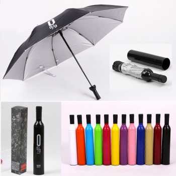 Payung Lipat Desain Botol Wine Folding Umbrella Anti UV / Payung Lipat Model Botol Wine Lucu Unik Murah Kuat Kokoh Tebal / Payung Lipat Otomatis Buka Tutup Anti Uv / Payung Anti Sinar Matahari Payung Otomatis Kualitas IMPORT Tahan Panas Dan Air Hujan