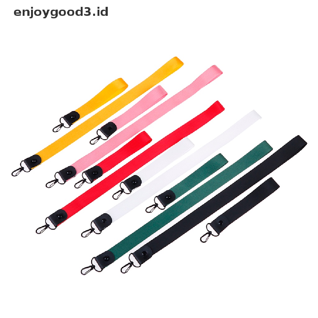 Tali Lanyard Gantung Leher Warna Solid Untuk Kartu ID