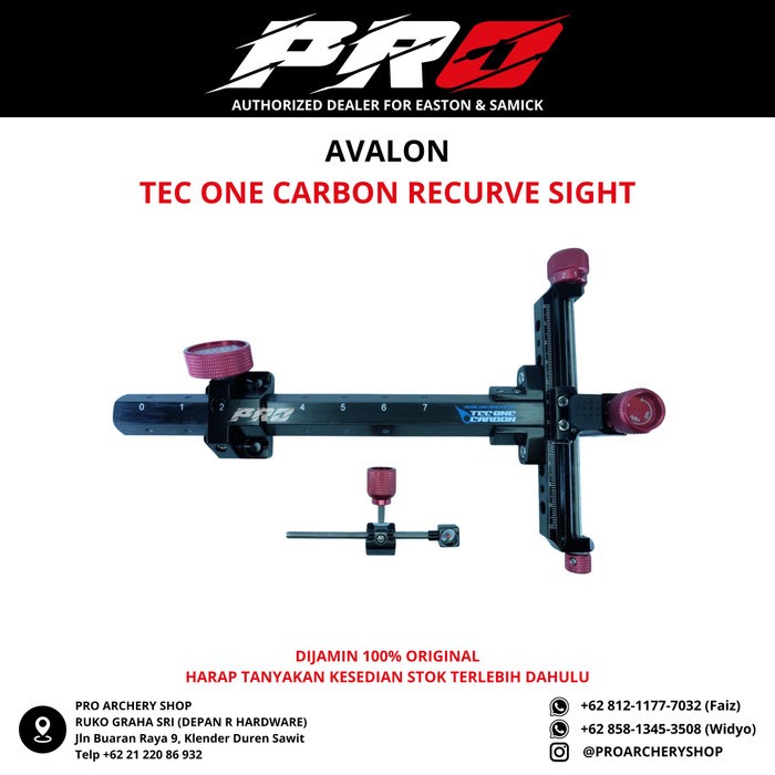 Avalon Tec One Carbon Recurve Sight / Visir Panahan [Populer]