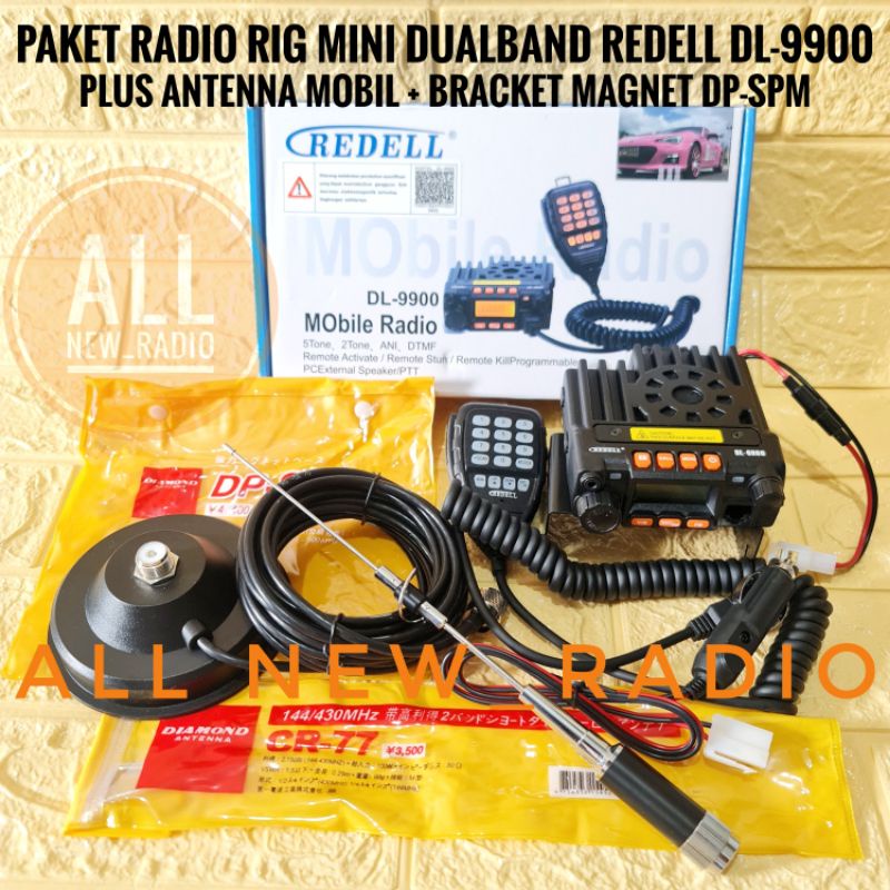 Jual Radio Rig Mini Dualband Redell Dl Plus Paket Antena Mobil Bracket Magnet Dp Spm