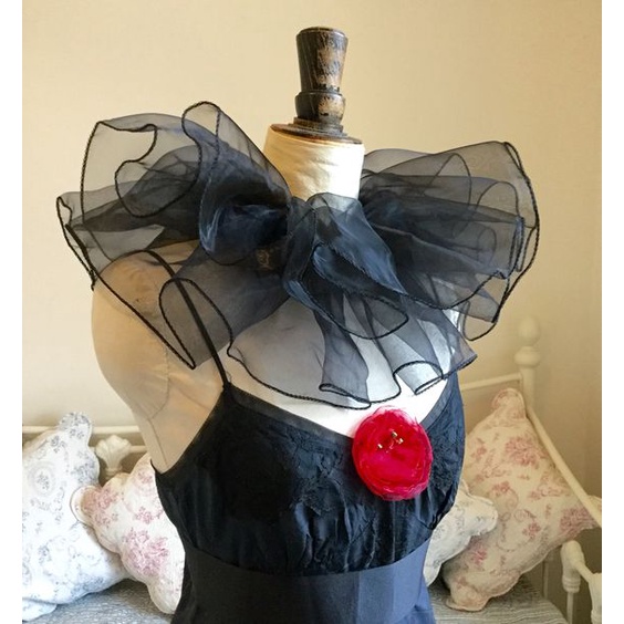 Organza Circus Neck Ruffle