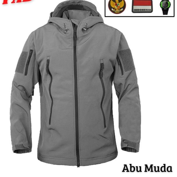 Jaket Pria Jaket Tad Tactical Tad Original ASNH Jaket Tactical Army - Abu-abu, M