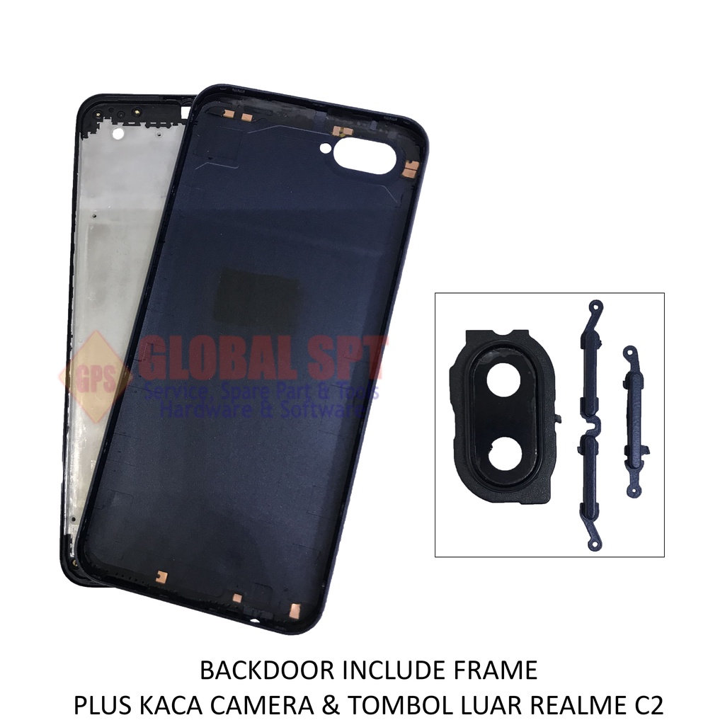 BACKDOOR REALME C2 INCLUDE FRAME / BACK COVER / TUTUP BELAKANG