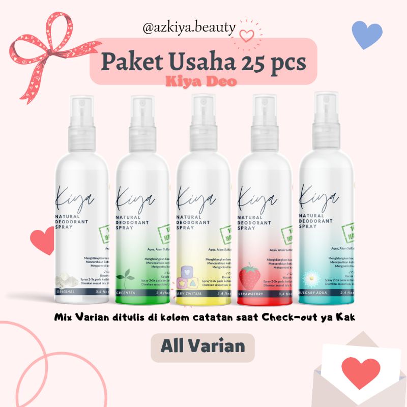 Kiya Deo Paket Usaha 25 pcs All Varian