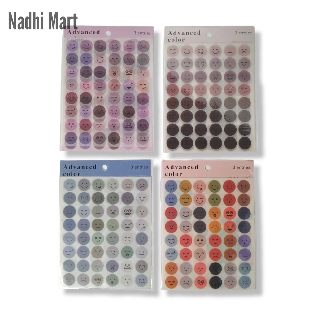 

PANMOMO COLOUR ROUND EMOJI STIKER / PAKET STIKER BULAT WARNA