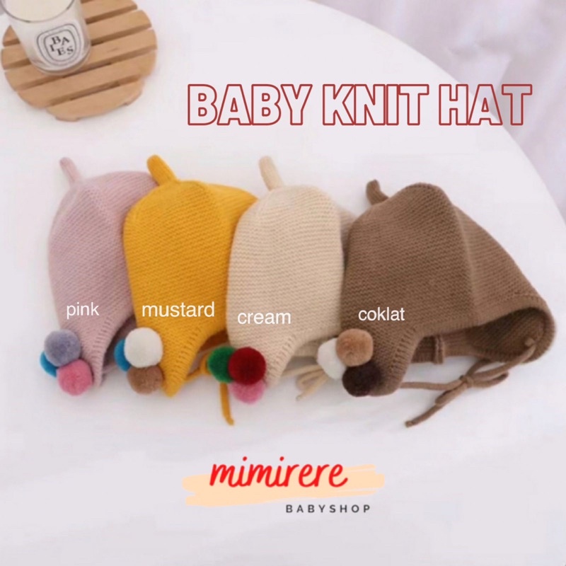 Topi Kupluk Bayi Anak Salju | Topi Rajut Bayi Anak 6bulan - 6tahun