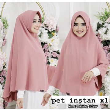 PET POLOS CRINKLE / JILBAB PET POLOS CRINKLE / HIJAB INSTAN/BISA COD