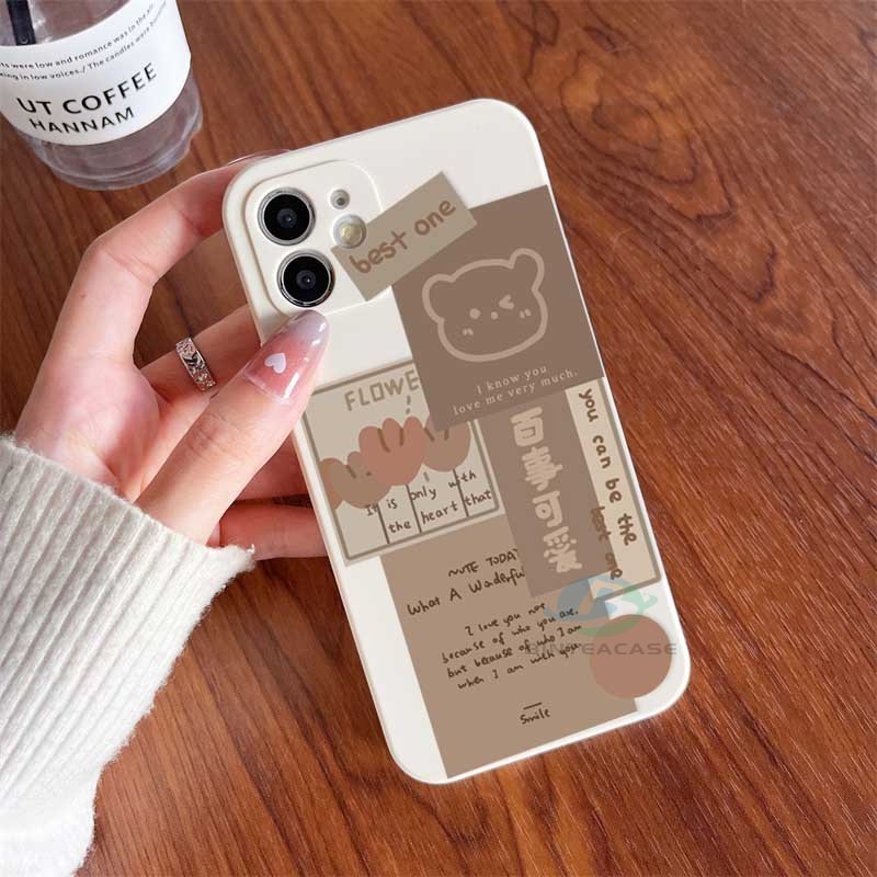 Casing Untuk Redmi Note 12 11S 11 Pro Redmi 10 5G 10C 10A 9C 9T 9A Note10 5G Note 10S Note9 Note8 Note7 Poco M3 Pro X3 Pro NFC Cute Bear Note Silicone Phone Case Binteacase