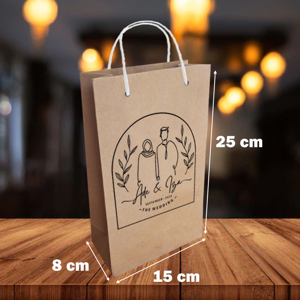 

Paperbag 15x8x25 Coklat Sablon / Paperbag Polos Coklat / Paperbag wafer Coklat / Tas Kertas Coklat / Paperbag Sablon Custom