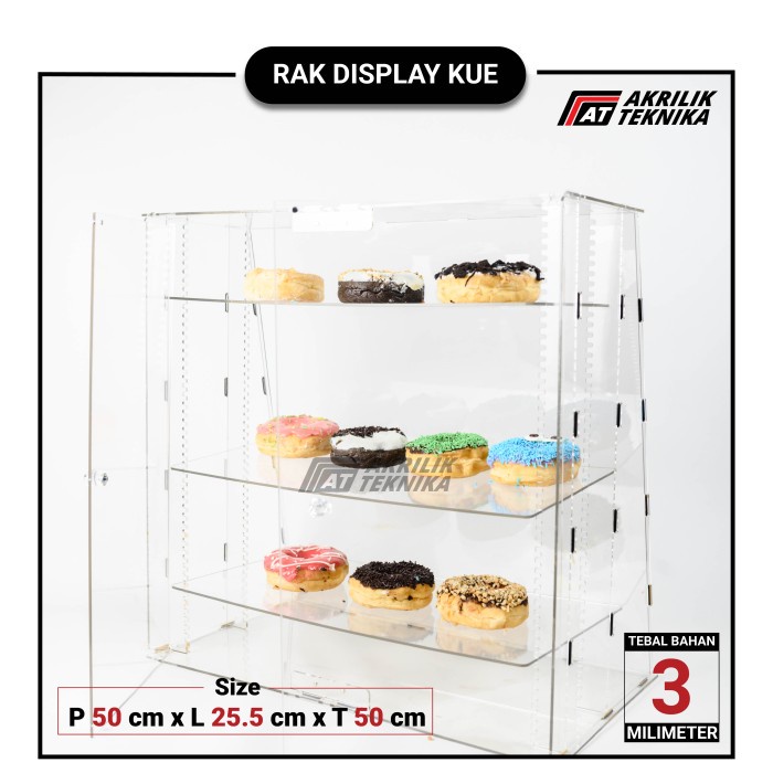 ETALASE / DISPLAY KUE / ROTI / MAKANAN AKRILIK / ACRYLIC TOKO DISPLAY