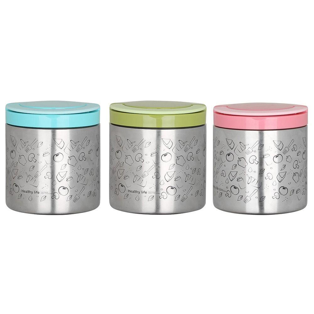 Solighter Thermal Insulation Lunch Box Microwavable304Stainless Steel Dengan Pegangan Wadah Makanan