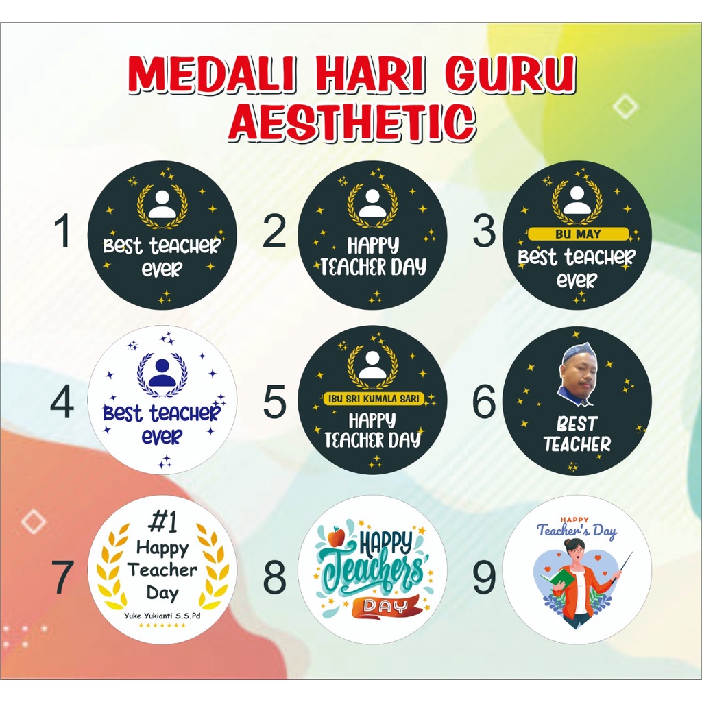 MEDALI CUSTOM | MEDALI WISUDA | MEDALI HARI GURU | MEDALI BEST TEACHER | MEDALI HARI IBU