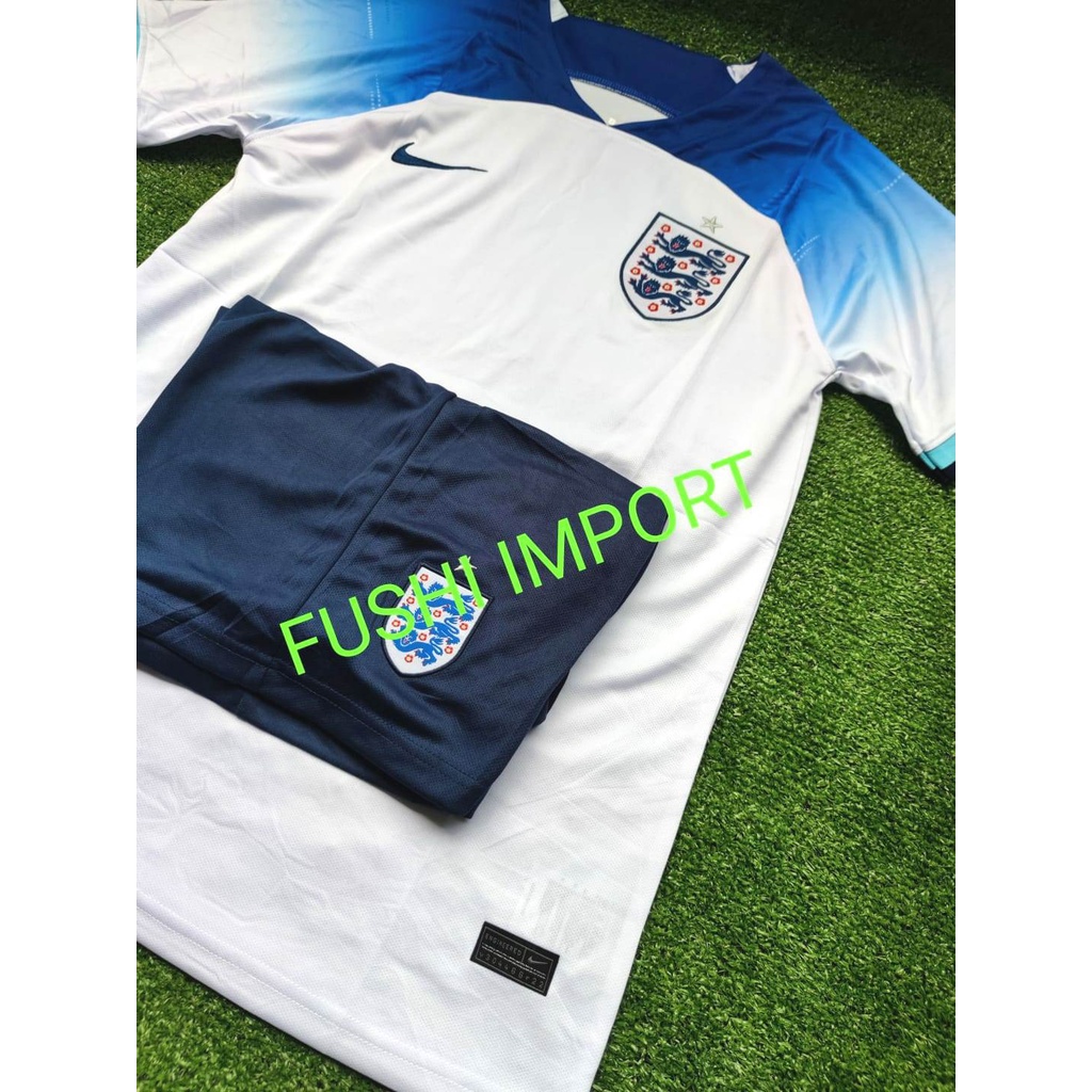 Setelan Jersey Baju Bola Inggris Home World Cup Piala Dunia 2022 ( Fullset Satu Set ) Grade Ori