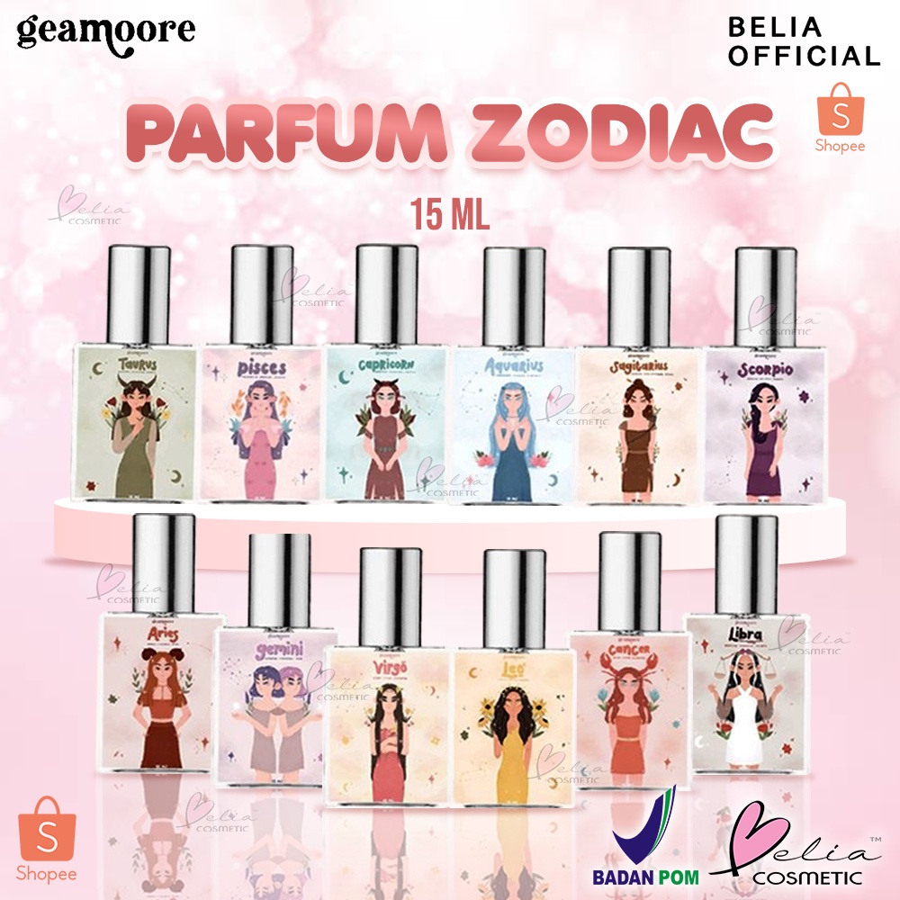 ❤ BELIA ❤ GEAMOORE Parfum Zodiac 15ml | Pewangi | Parfum Badan | Zodiac Series | Spray | Soft | Perfume | BPOM