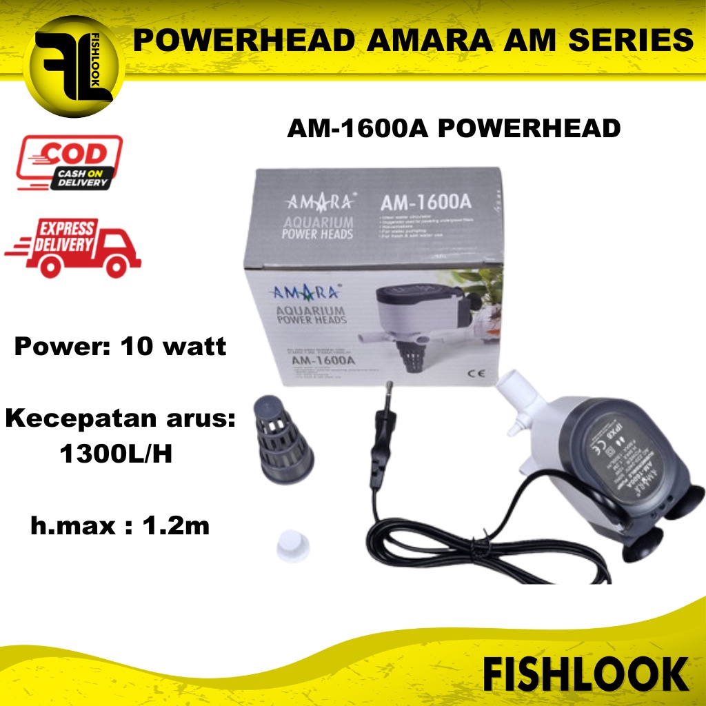 AMARA AM SERIES AM 1200 1600 1800 2600 3900A POWER HEAD POMPA CELUP AQUARIUM