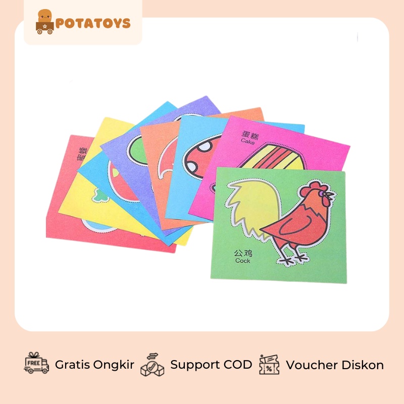 [ Potatoys ] DIY Paper Cutting / Mainan Latihan Aktivitas Anak Gunting Menggunting Kertas