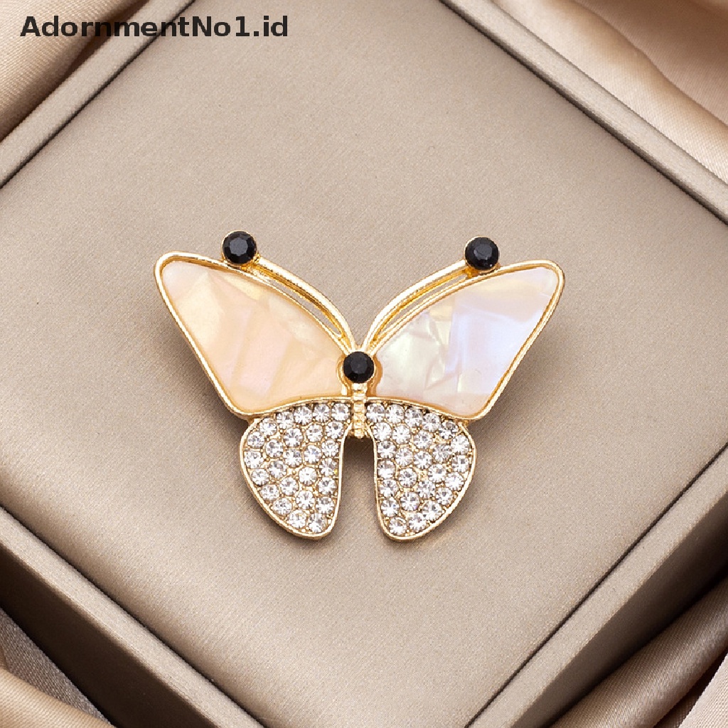 Bros Pin Desain Angsa Butterfly Hias Berlian Imitasi Untuk Aksesoris Wanita / Pesta Pernikahan / Hadiah No1