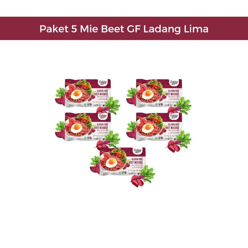 

Paket 5 Mie Beet Gluten Free Ladang Lima