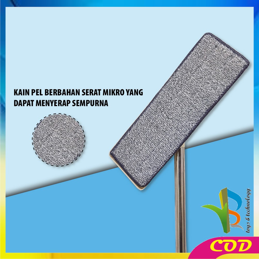 RB-C527 Pel Lantai Ember Petak Praktis Multifungsi / Kain Pel Pembersih Lantai / Mop Scratch Flat With Bucket