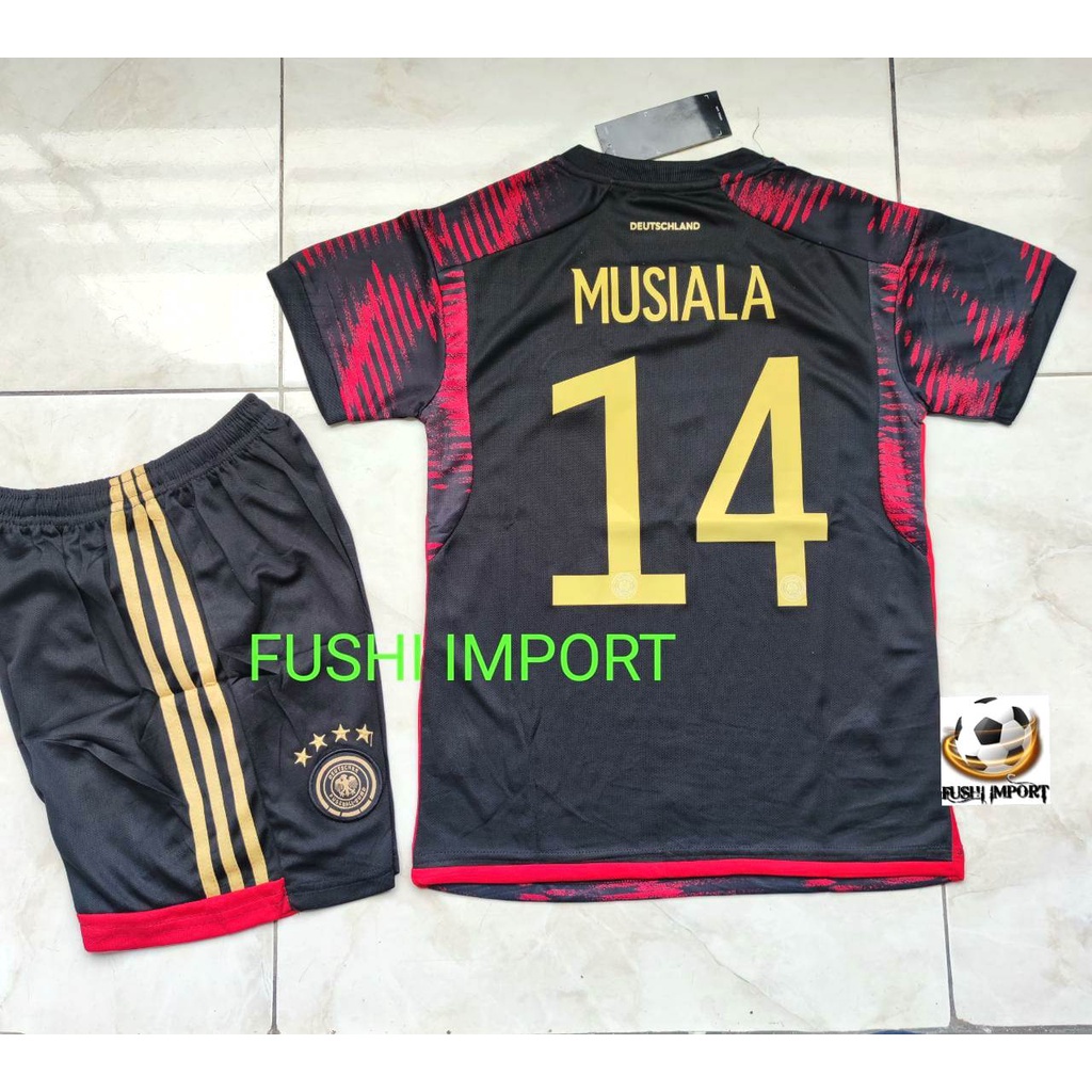 Jersey Baju Bola Anak Jermann Away Kids World Cup Piala Dunia 2022 Germany Fullset Satu Set Grade Ori