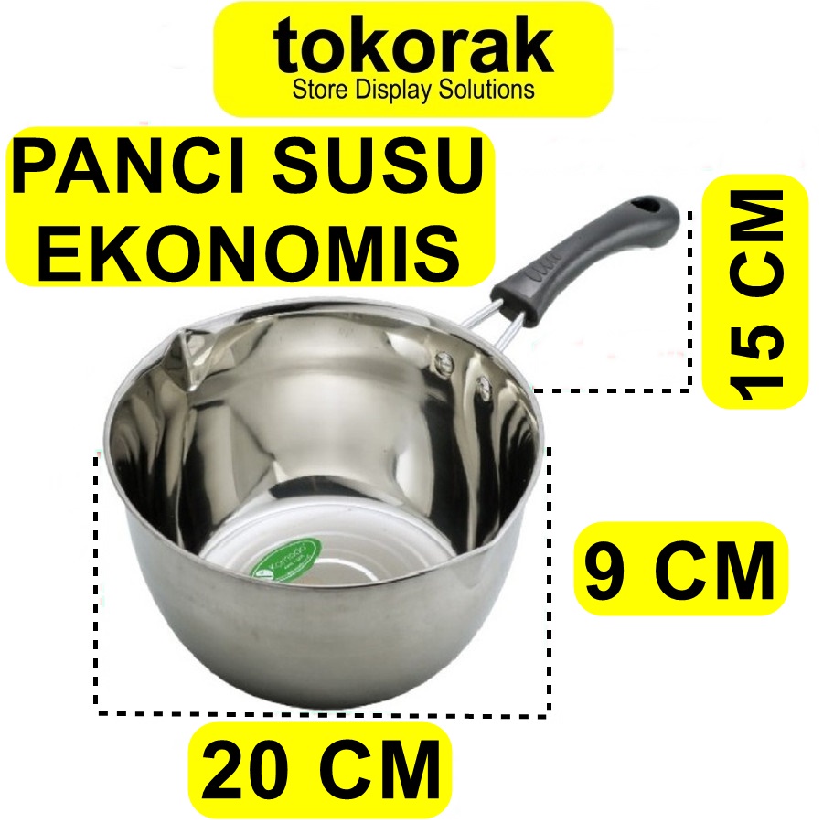 PANCI SUSU STAINLESS STEEL 20 CM KOMODO - PANCI REBUS AIR - INDOMIE