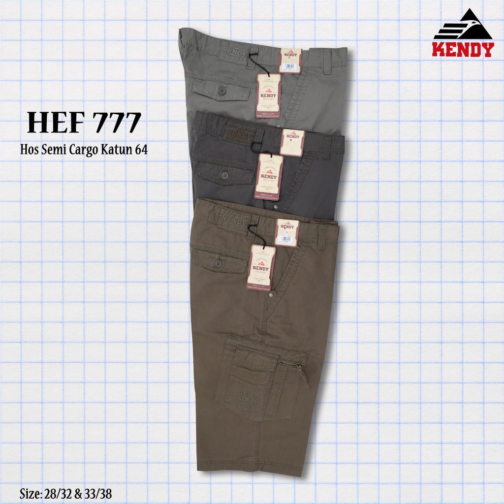 celana pendek pria kantong gemblong atau cargo KENDY jumbo 33/38