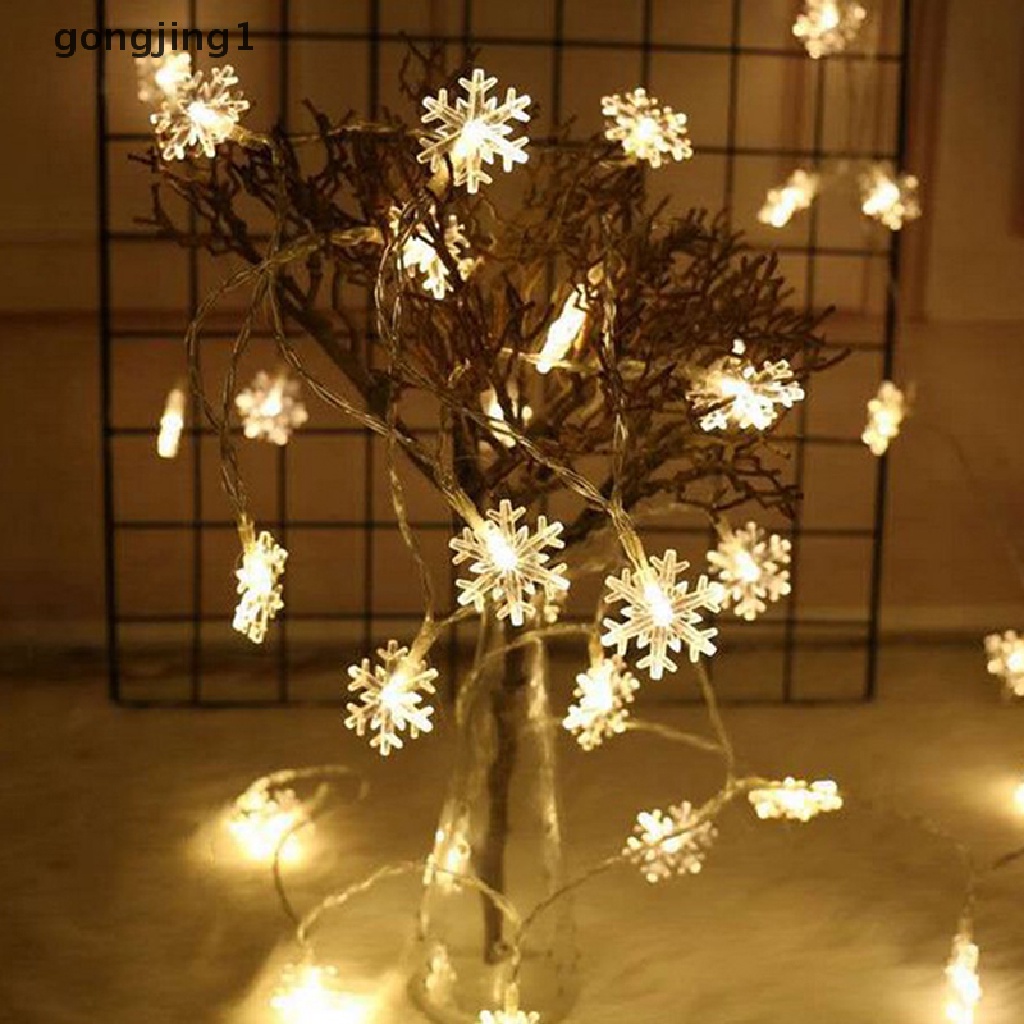 Lampu String LED Bentuk Snowflake Untuk Dekorasi Pesta