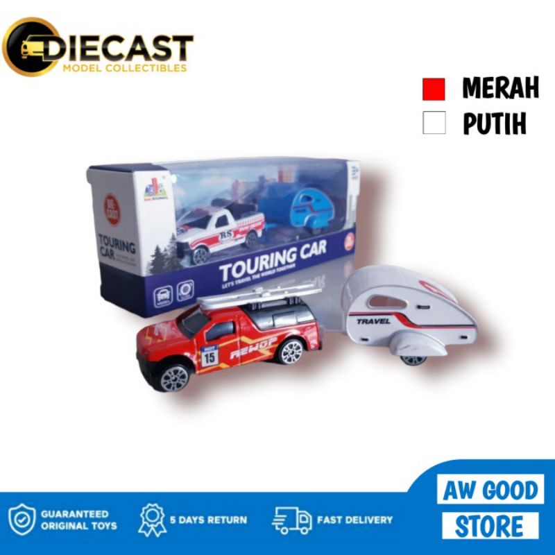 Diecast Truck Derek Camper Van Alloy - Miniatur Mobil Touring Car Koleksi Anak