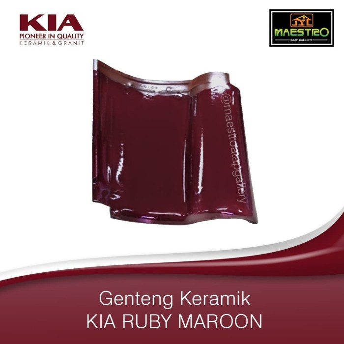 KIA Genteng Keramik Ruby Maroon